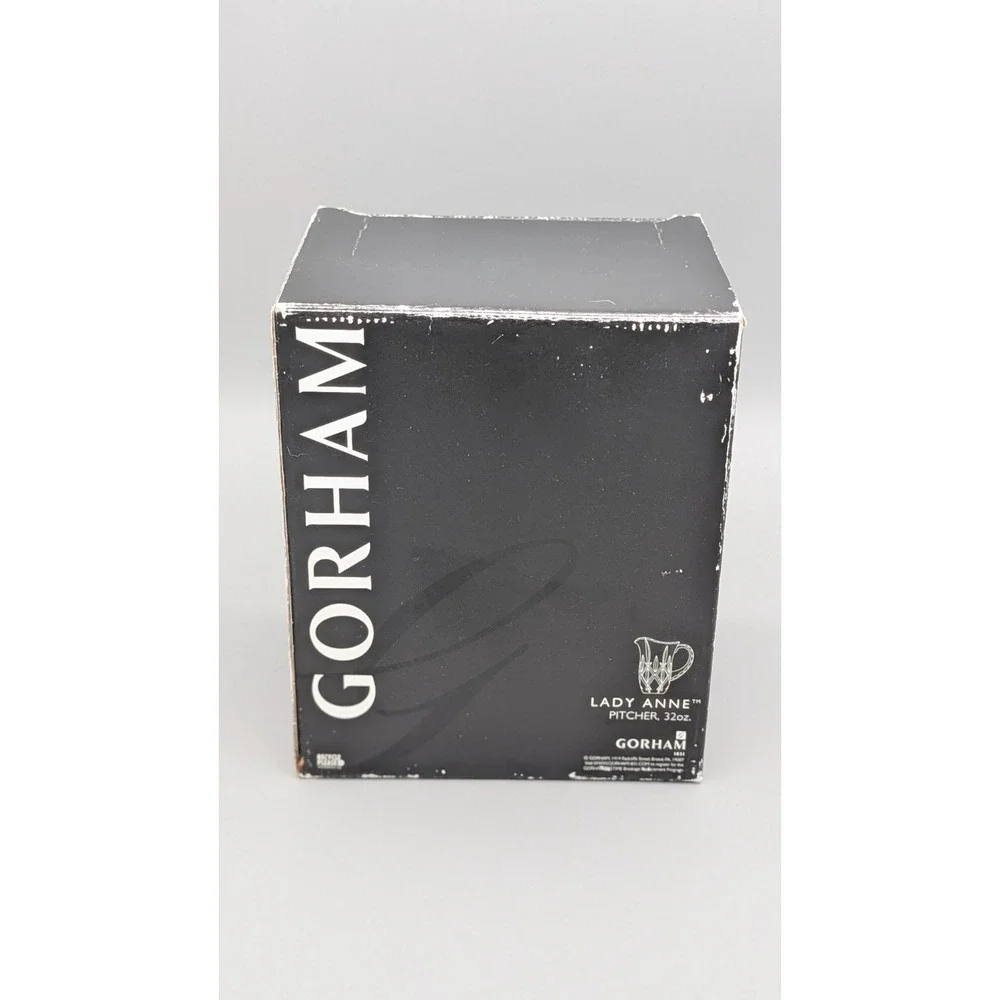 Crystal Pitcher Gorham Lady Anne 32 Ounce Full Lead Made‎ In Czech Republic